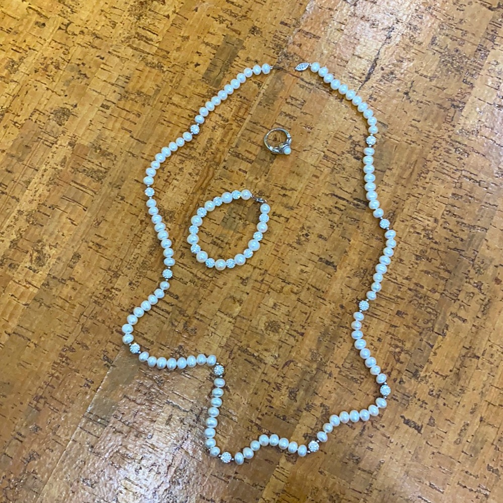 SOLD Freshwater by Honora pearl and crystal jewelr - Picture 1 of 8